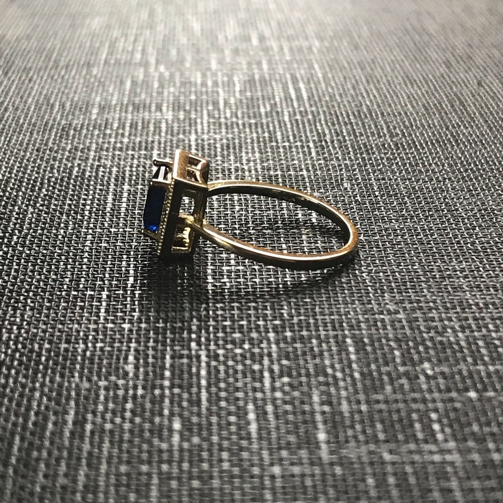 NEW- Princess blue- gold dipped- sz 5 - Picture 6 of 6